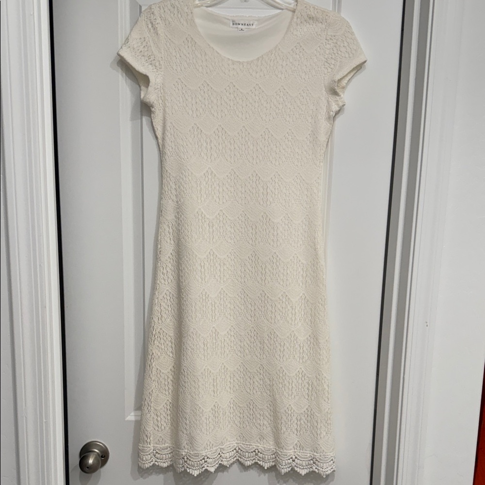 Ivory Lace Midi Dress
